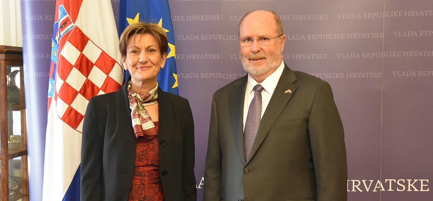 Potpredsjednica Vlade Martina Dalić primila u nastupni posjet Williama Roberta Kohorsta, veleposlanika SAD-a u Republici